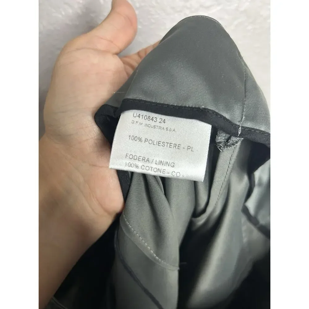 Ter Eat Bantine Gray A Line Skirt Zip Pockets Italian Size 46 US 10 New Designer - Picture 11 of 13